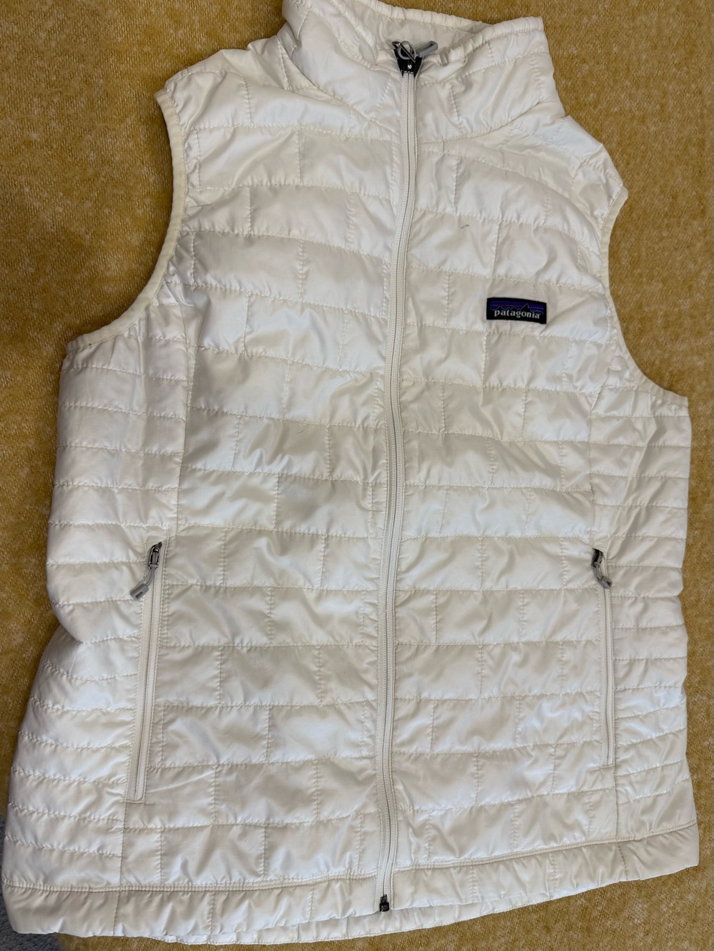 Patagonia White Quilted Nano Puff Vest